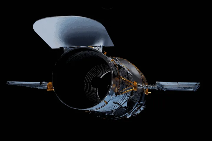 Иллюстрация: космический телескоп Hubble, кадр визуального баннера NASA